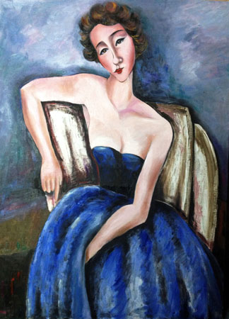 《愁之八》 70cm×50cm 布面油画 2014年