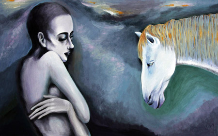 《心语之二》 80cm×50cm 布面油画 2013年