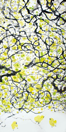 《山花烂漫·春意》169×69cm