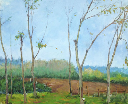 云维英作品2 《落叶之秋》44×55cm