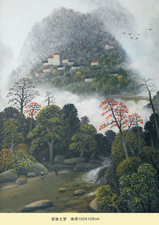 孙国森作品4《黎寨之梦》