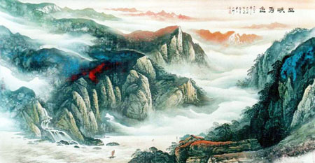 董文政作品《巫峡秀色》董文政纸本山水