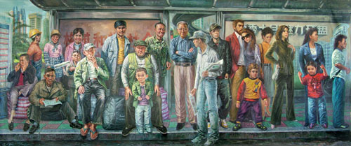 刀画《城市》600×250厘米，2004年—2011年作
