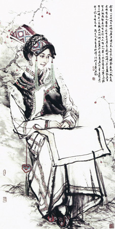 《九寨沟的藏族姑娘》