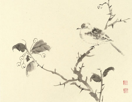 何梓溪作品1《静思》乙未年33×33cm