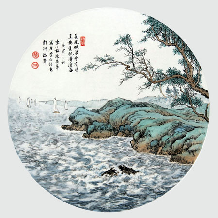 《长风破浪》44cm×44cm