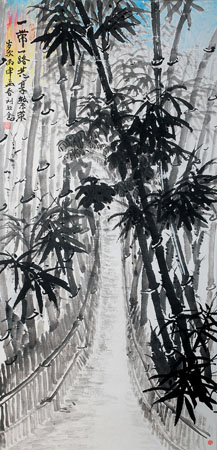 刘旺金作品4《一带一路 共享繁荣》132×66cm 2016.1