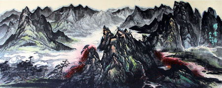 《祥云图》360×200cm