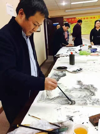 著名画家孙通成应邀约参加 “至德企业文化发展中心女德文化专业委员会”组织的笔会活动