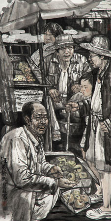 汪屯桥头 136×68cm