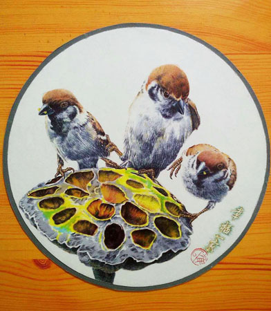 《幸福一家》36cm×36cm