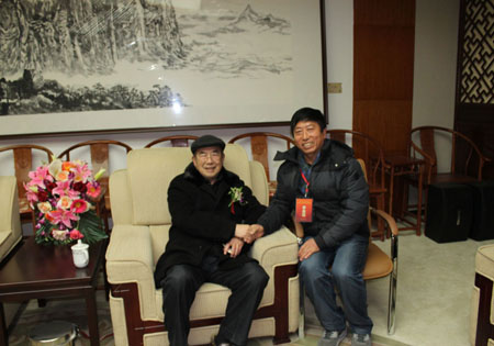 柴培甲与著名书法家权希军老师 柴培甲与著名书法家权希军老师