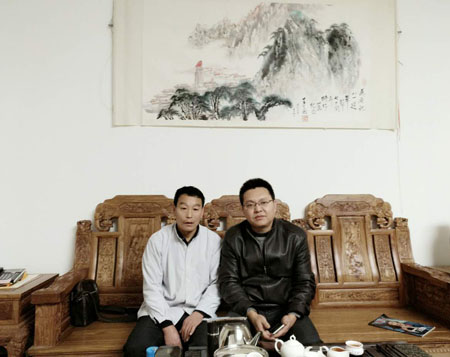 李海圣与中国国家画院张主任合影