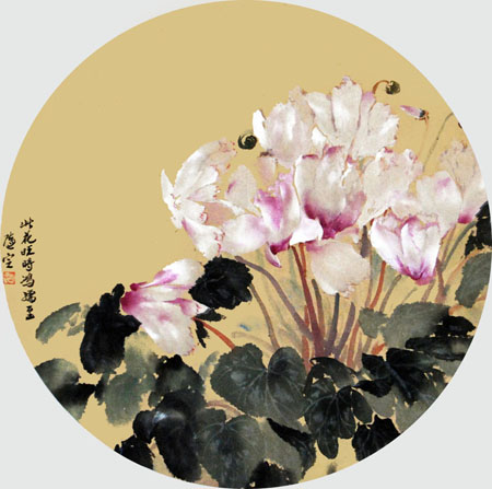 《仙客来》34×34cm
