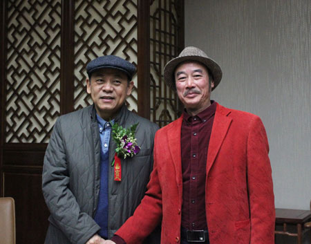 何老师和全国政协委员 中国文联原副主席 党组成员 书记处书记夏潮先生