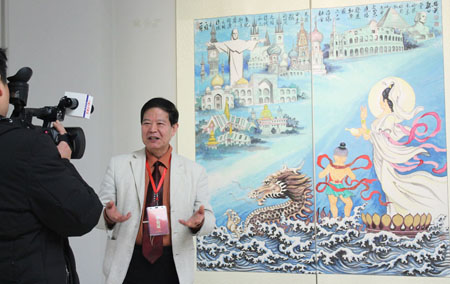 魏老师接受媒体采访