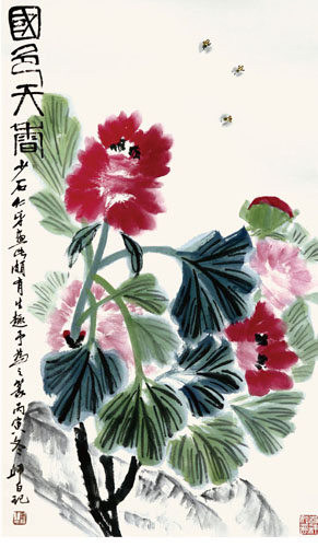 《国色天香》136cm×68cm