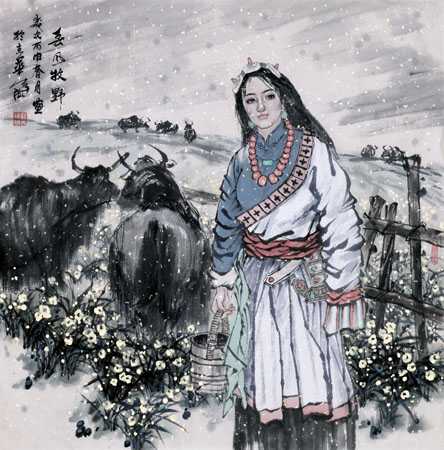 《春风牧野》68×68cm