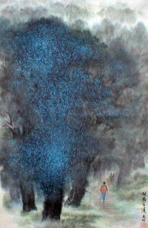 《林荫古道》60×40cm 《林荫古道》60×40cm