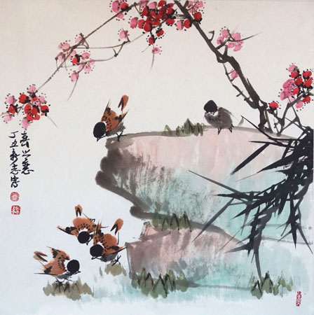 春之恋 68×68cm 1997年