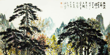 珠源奇花盛景图 四尺整张