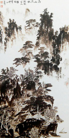 孙子清作品《高山流水》120cm×72cm