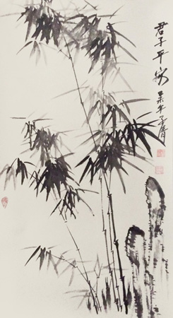 孙子清作品《君子平安》96cm×53cm