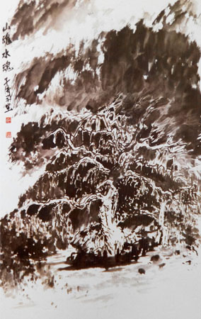 孙子清作品《山魂水魂》68cm×48cm &nbsp;2014