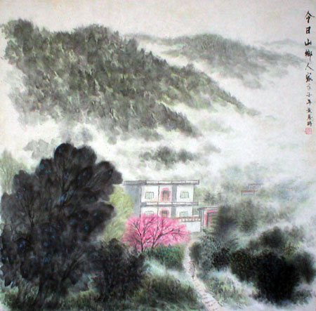 《今日山乡人家》68×68cm