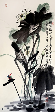 《一尘不染》136×68cm 