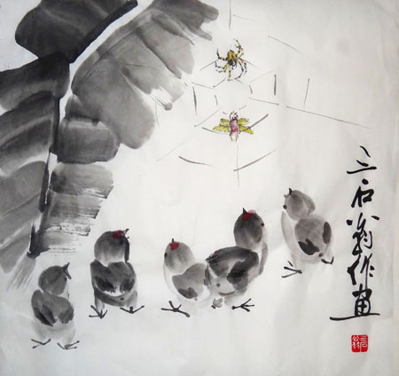 舒先惠作品《观战》 舒先惠作品《观战》