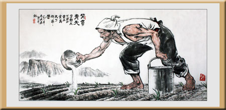 《背负青天》150×70cm 《背负青天》150×70cm