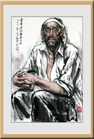 《当年老红军》65×40cm 《当年老红军》65×40cm