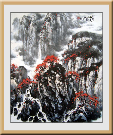 《秋水争流》65×50cm 《秋水争流》65×50cm