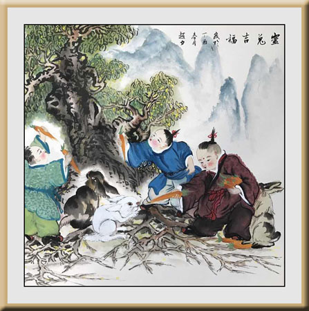 《兔》玉兔吉福
