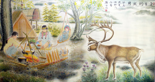 “鹿”画家--潘红 《远去的岁月》98cm×180cm “鹿”画家--潘红 《远去的岁月》98cm×180cm