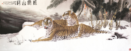 《威震山河》145cm×X360cm
