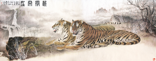 《雄风常在》145cm×360cm