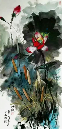 《请艳》100×55cm