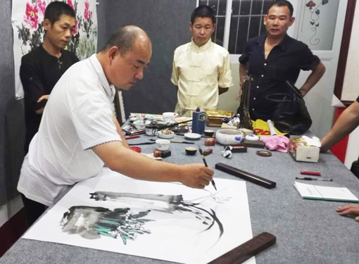 安石阁画廊成功举办现场交流笔会