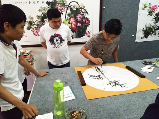 安石阁画廊成功举办现场交流笔会