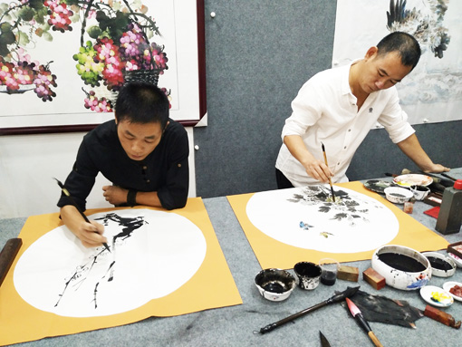 安石阁画廊成功举办现场交流笔会