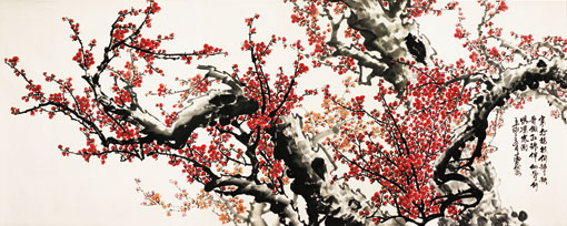 寒打梅枝俏铮铮