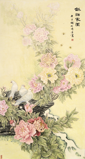 《和谐家园》96×178cm