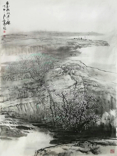 《春花渐欲迷人眼》60×90cm