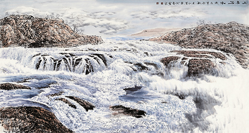 《上善若水》240×120cm