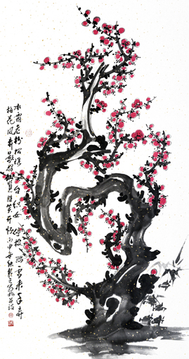 冰霜老树招瑶台 136×68cm
