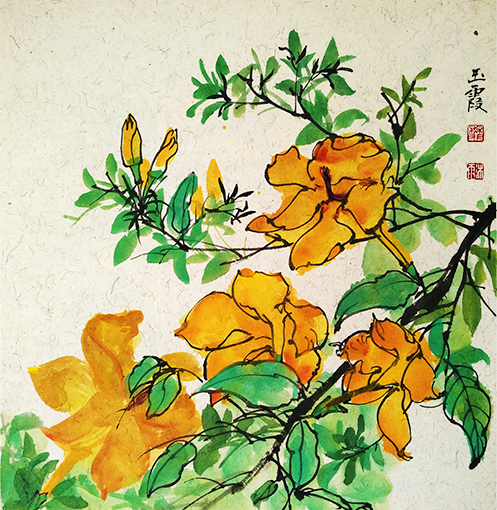 《版纳写生9》2016年尺寸40×40cm-樊玉霞 《版纳写生9》2016年尺寸40×40cm-樊玉霞