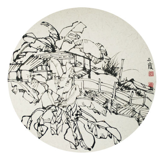 《版纳写生17》2016年尺寸38×38cm-樊玉霞 《版纳写生17》2016年尺寸38×38cm-樊玉霞