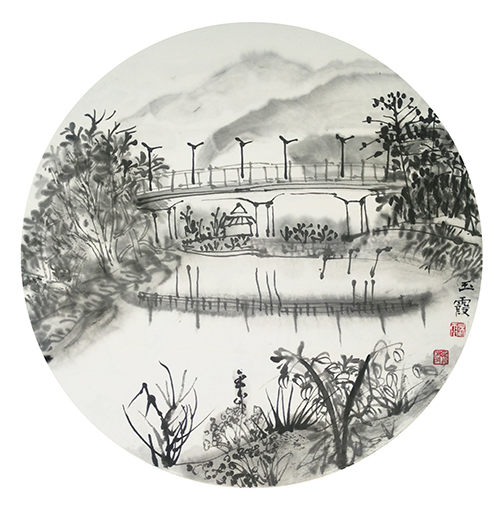 《版纳写生28》2016年尺寸38×38cm-樊玉霞 《版纳写生28》2016年尺寸38×38cm-樊玉霞